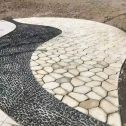 衡阳 黄金麻冰裂纹地铺石工地铺装案例