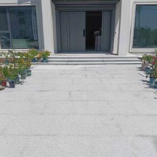 衡阳 芝麻白花岗岩地铺石地面铺装