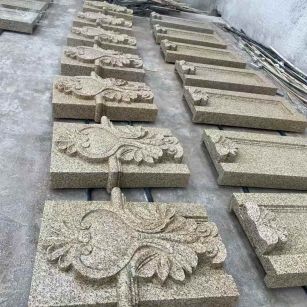 衡阳 黄金麻花岗岩别墅外墙雕刻板
