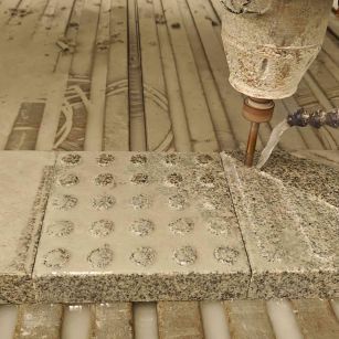 衡阳 芝麻白花岗岩石材盲人石、盲道石、盲点石