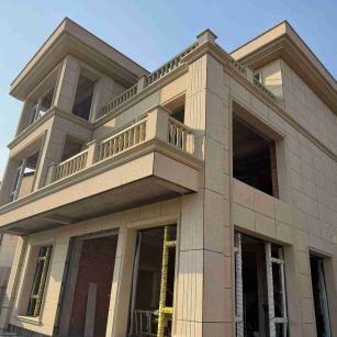 衡阳 黄金麻花岗岩石材荔枝面外墙干挂效果展示