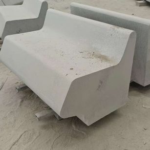 衡阳 芝麻白花岗岩异形坐凳，石凳