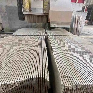 衡阳 车间生产日常，黄金麻白麻花岗岩