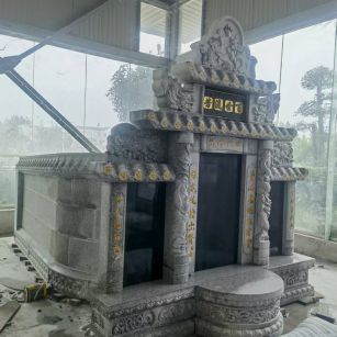 衡阳 芝麻白墓碑效果展示图