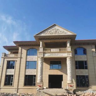 衡阳 黄金麻花岗岩别墅外墙干挂