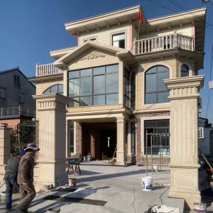 衡阳 黄金麻花岗岩荔枝面别墅外墙干挂私家专属