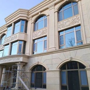 衡阳 黄金麻花岗岩别墅外墙干挂