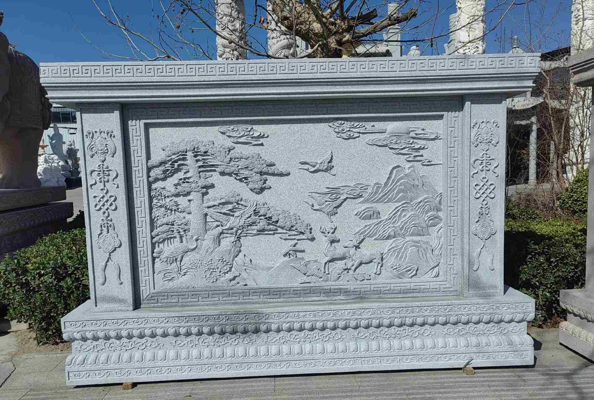 衡阳 芝麻白大型照壁，屏风，影壁