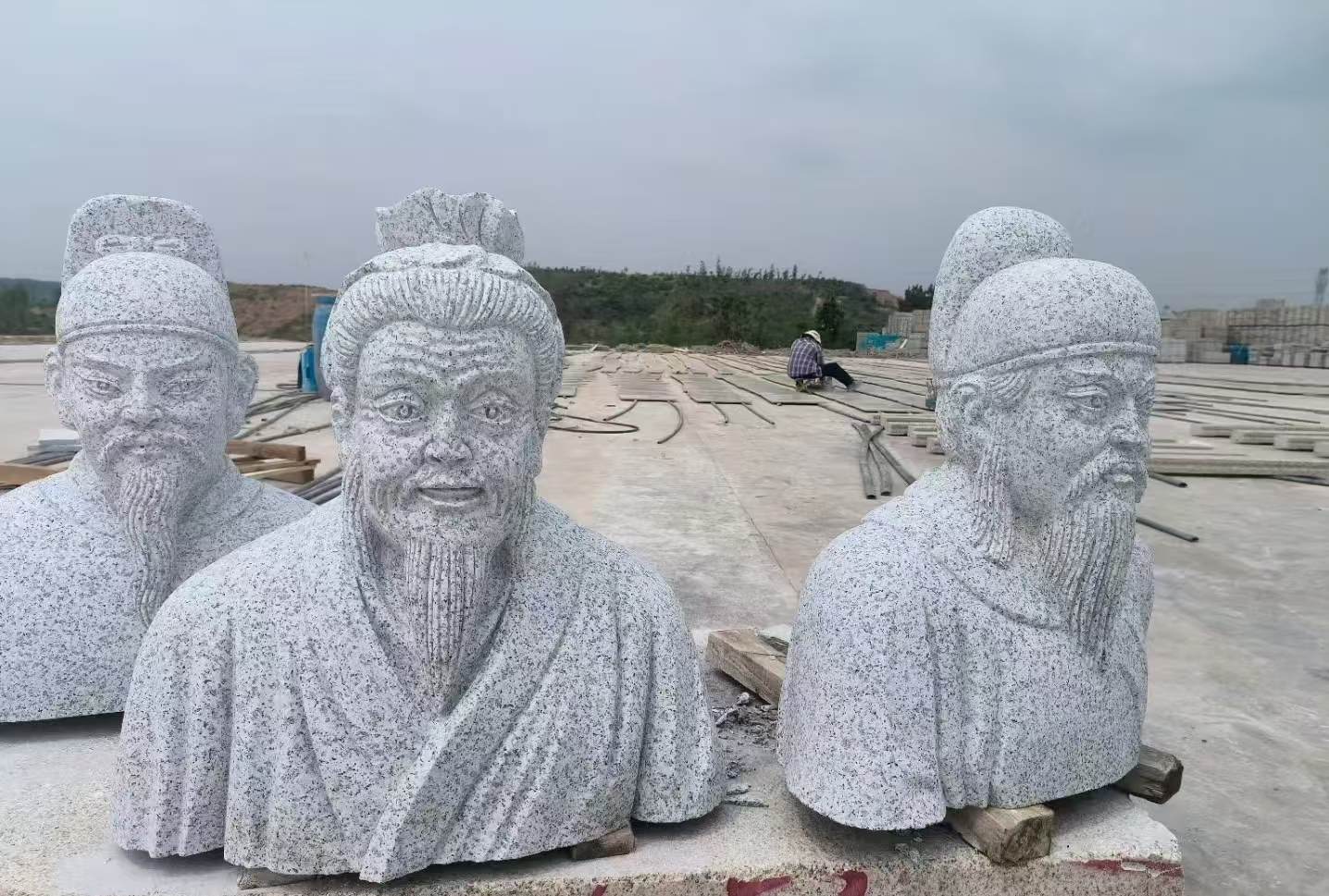 衡阳 白麻花岗岩石材人物立体雕刻