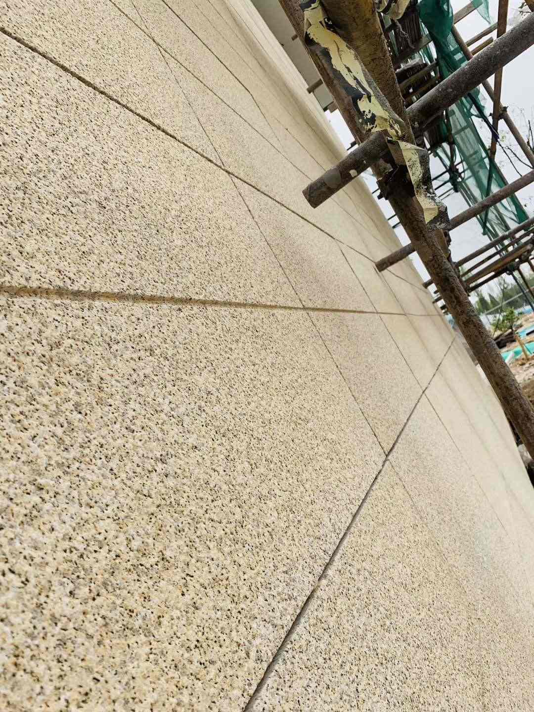 衡阳 黄金麻花岗岩荔枝面外墙干挂石材效果示例