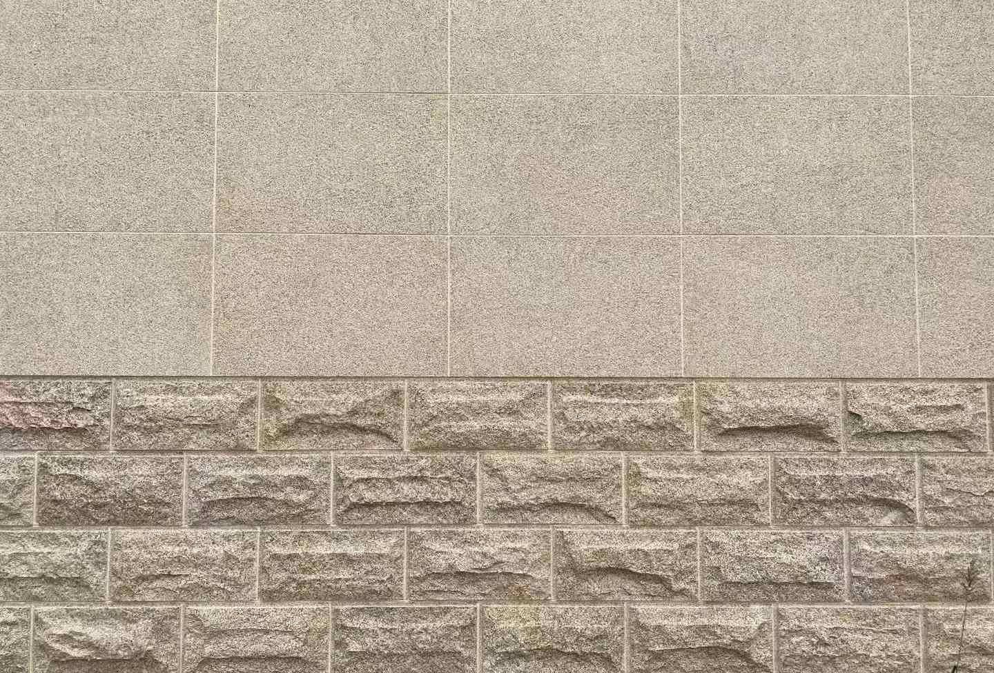 衡阳 黄金麻自然面蘑菇石配荔枝面干挂