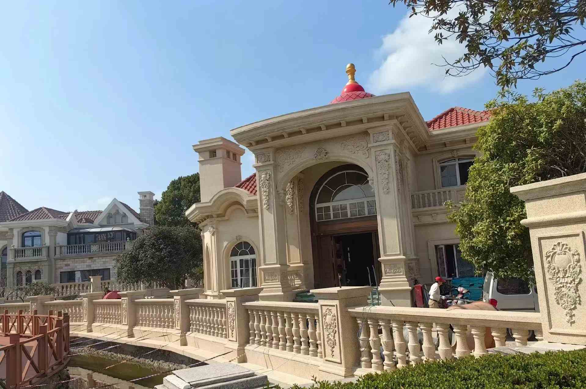 衡阳 黄金麻花岗岩欧式别墅