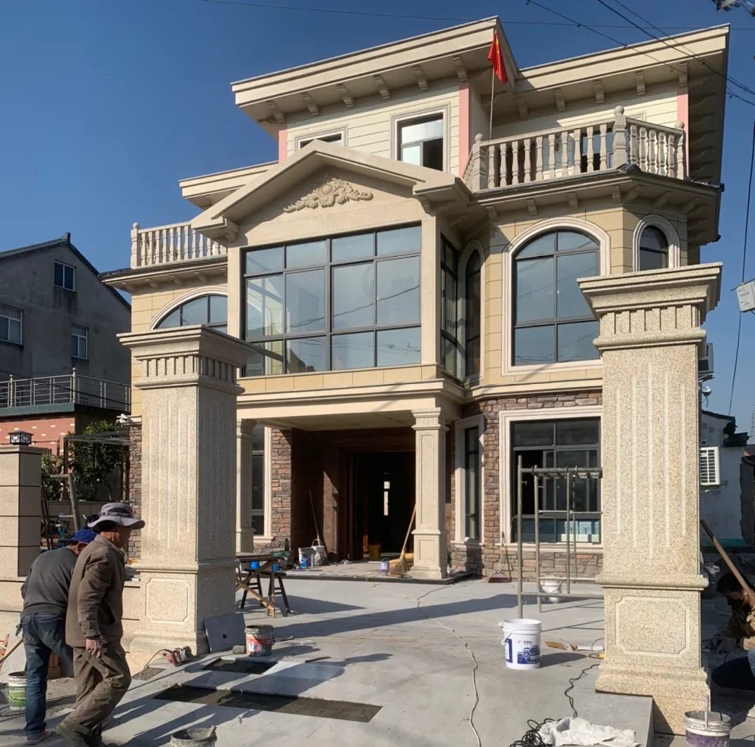 衡阳 黄金麻花岗岩荔枝面别墅外墙干挂私家专属